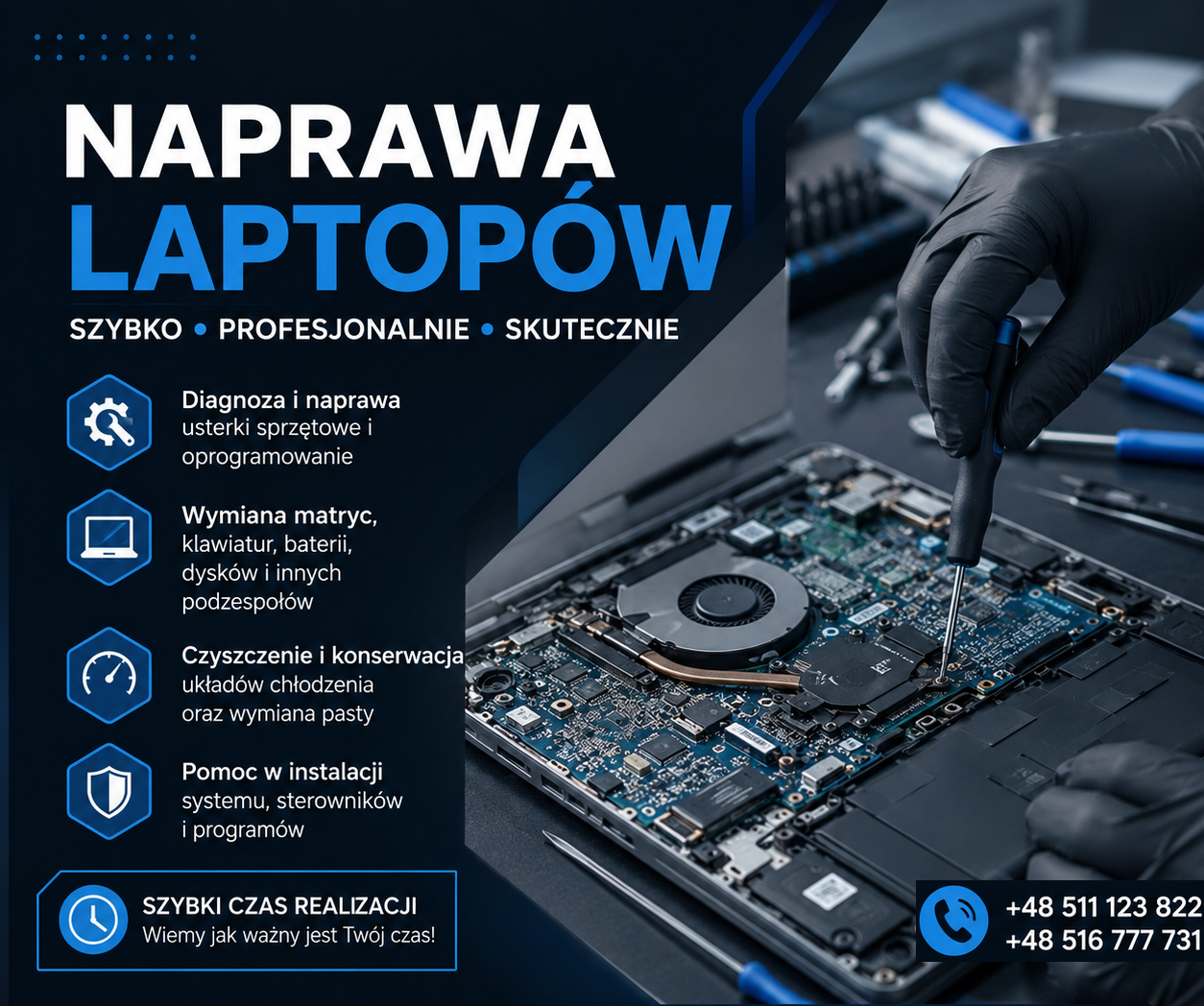 Naprawa Laptopów wszystkich marek